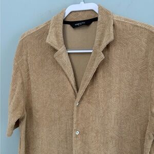 Kenneth Cole NY Tan Terry Textured Shirt